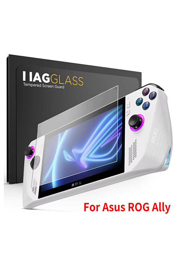 قطعتان من واقي الشاشة الزجاجي المقوى لجهاز الألعاب Asus ROG Ally، واقي شاشة زجاجي مقوى مضاد للخدش