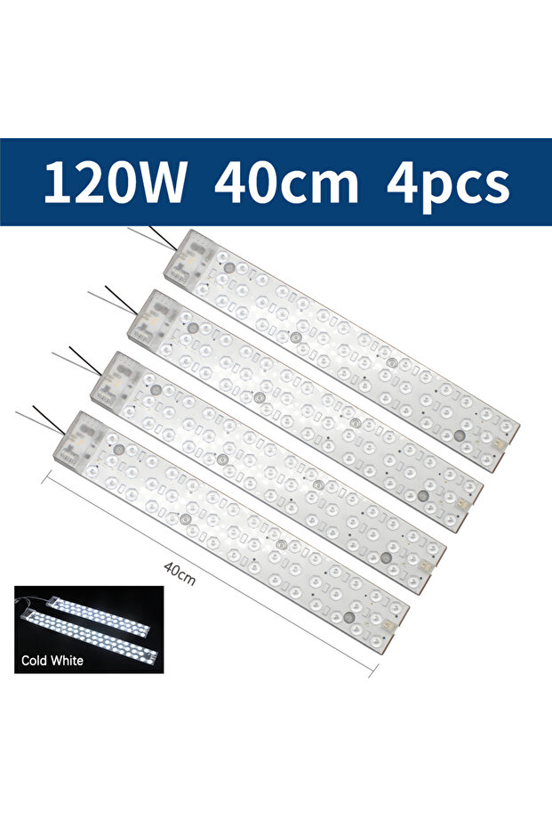 وحدة LED بيضاء باردة 6500 كلفن 40 سم 4 قطع 120 واط شريط إضاءة سقف 220 فولت لوحة LED 30 واط 36 واط بديل LED