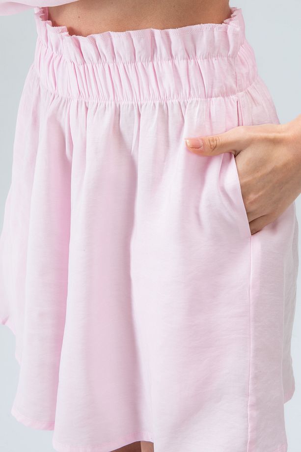 Kadın Şort şort etek yazlık şort viskon modal lastikli Spor Şort Haki şort Mavi şort. Pembe Şort - 7