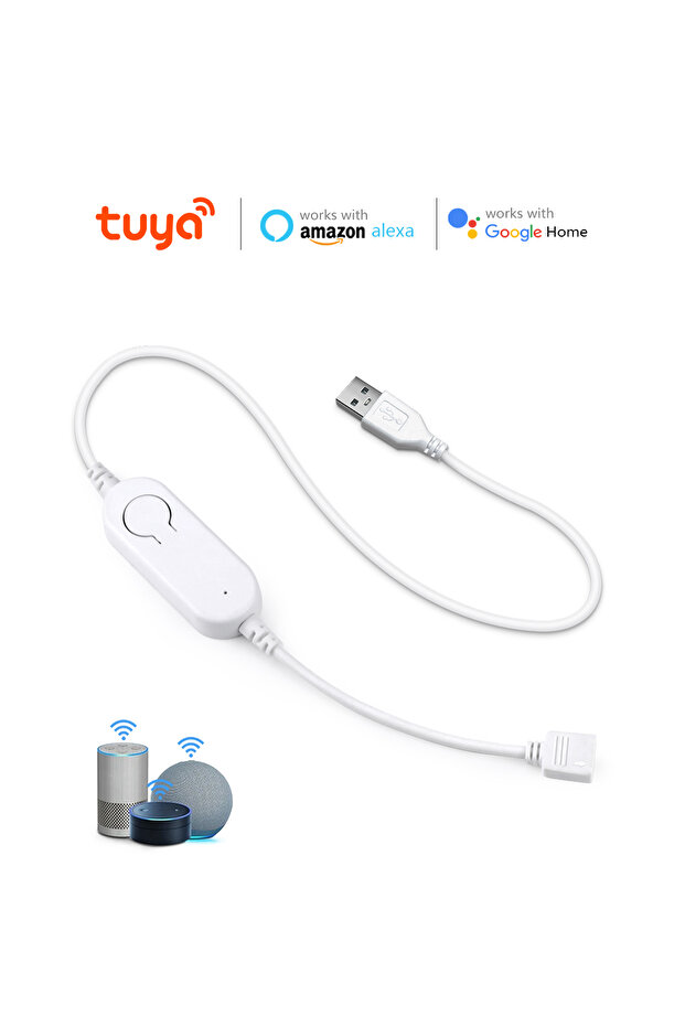 وحدة تحكم شريط LED RGB RGB USB 5 فولت، وحدة تحكم LED للمنزل الذكي 5 فولت USB/12 فولت 4 سنون/تيار مستمر، مفتاح Tuya Wifi D