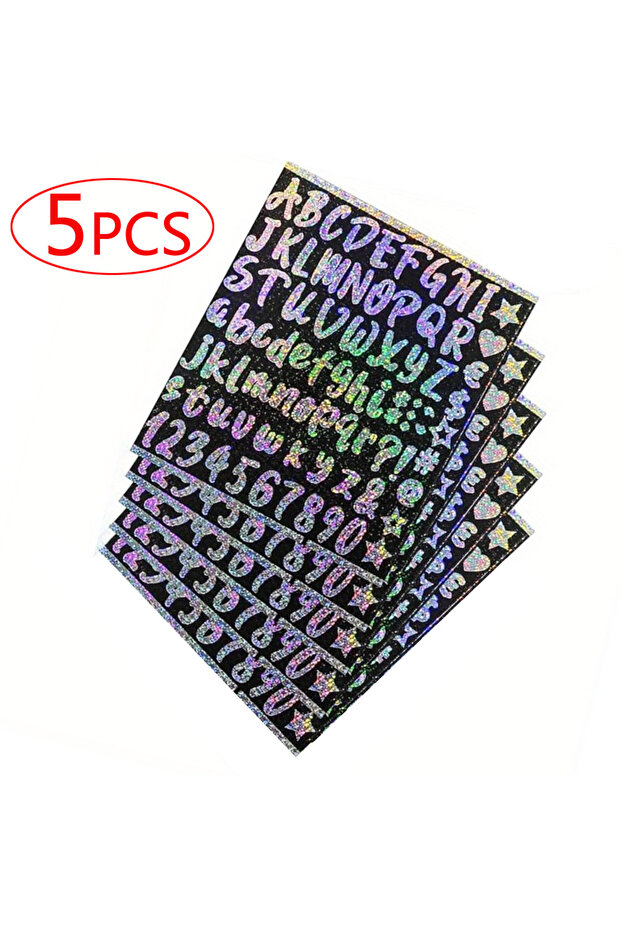 5pcs Laser sticker 5-10pcs Waterproof Laser Name Stickers Number Letter Sticker Label Custom DIY Cup