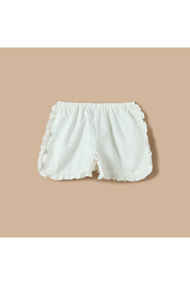 شورت سادة بحزام خصر مطاطي - 2