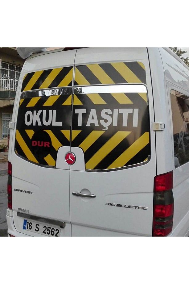 Mercedes Sprinter W906 Krom Cam Üst Çıtası 2006-2017 Arası P.Çelik 8 Prç. - 2