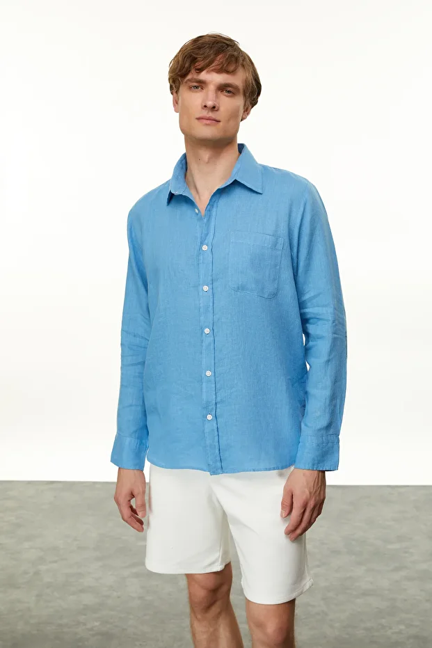 KETEN REGULAR FIT GÖMLEK - 1