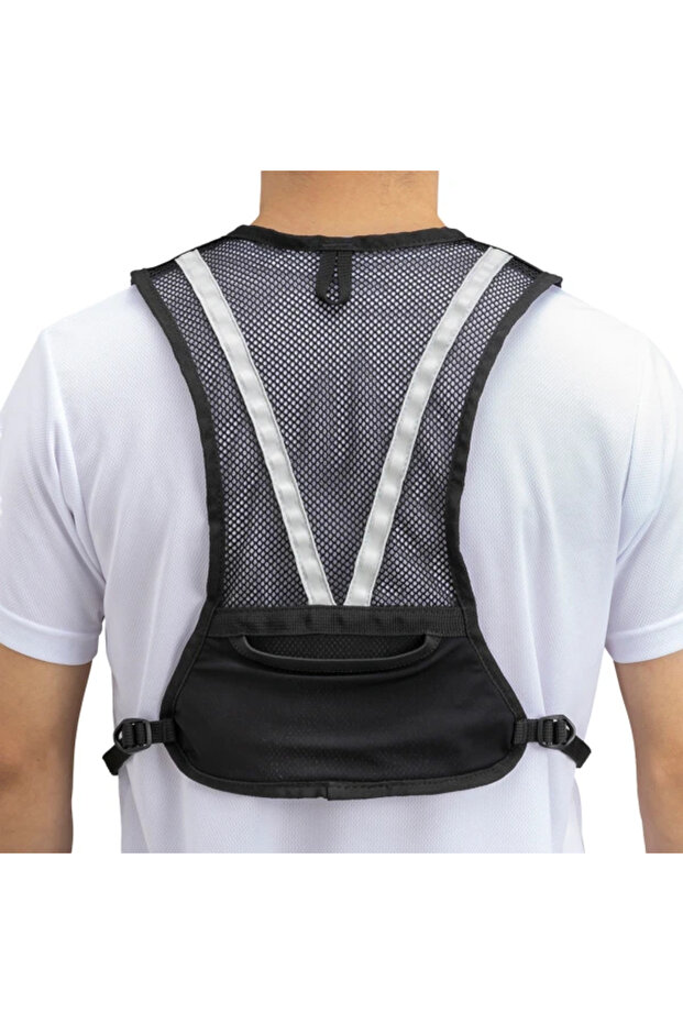 Mesh Backpack Unisex Koşu Çantası Siyah - 2