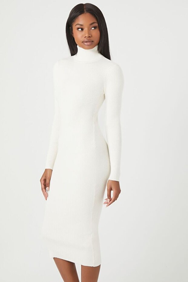 Triko Midi Elbise - 3