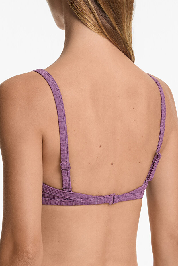 Rib üçgen bikini üstü - 3