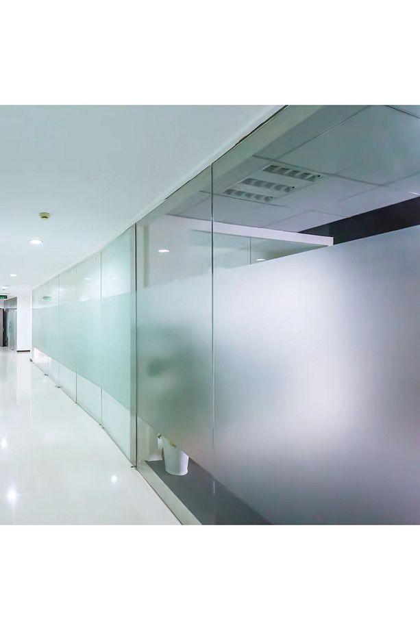 30 Cm x 1 Metre Gümüş Frosted Cam Kumlama, Ofis, Duşakabin ve Balkon Camı Buzlu Kaplama Folyosu - 5