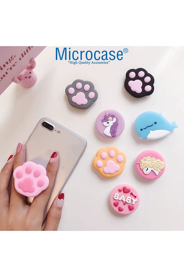 3D Tasarımlı 3M Yapıştırmalı El Parmak Tutucu Cep Telefonu Tutacağı Popsocket - AL5245 - 2