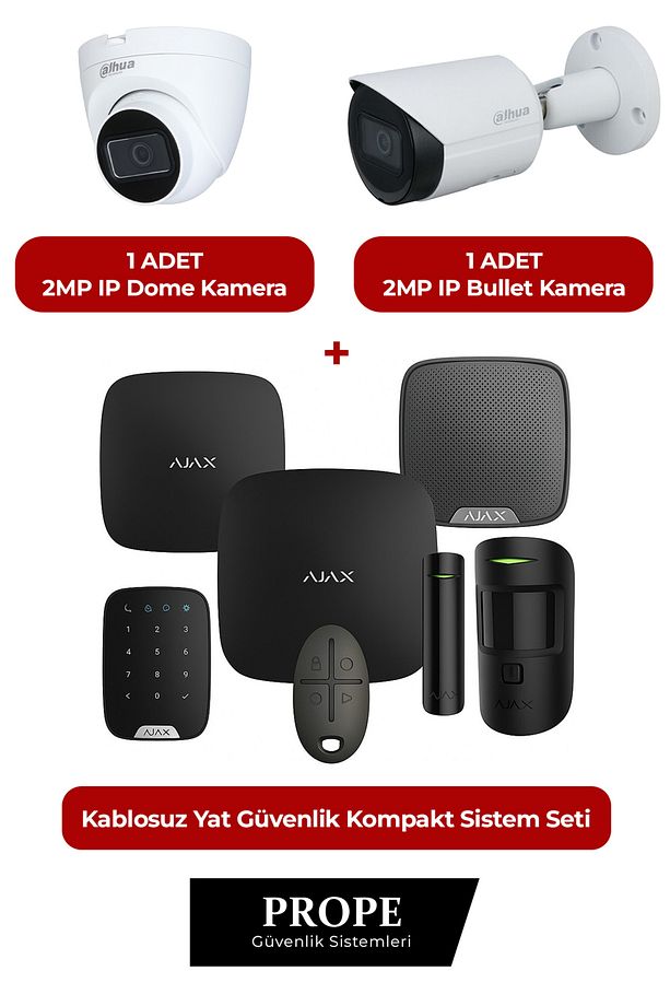 KABLOSUZ YAT GÜVENLİK KOMPAKT SİSTEM SETİ+ 2MP 2 ADET KAMERA - 1