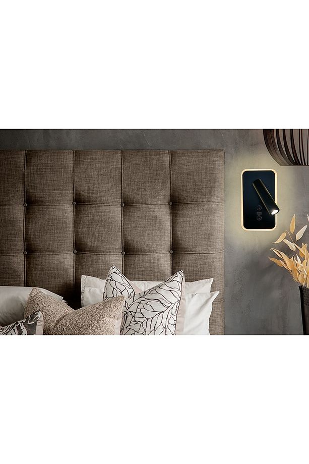 Type-C Girişli LED Duvar Okuma Lambası – Başucu & Çalışma Apliği (Çelik Gövde) - 3