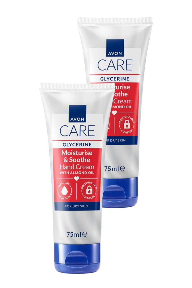 Care Hand Cream with Glycerin and Almond Oil 75 Ml. Set of Two