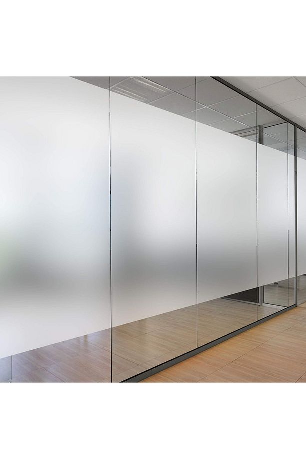 61 Cm x 2 Metre Gümüş Frosted Cam Kumlama, Ofis, Duşakabin ve Balkon Camı Buzlu Kaplama Folyosu - 3