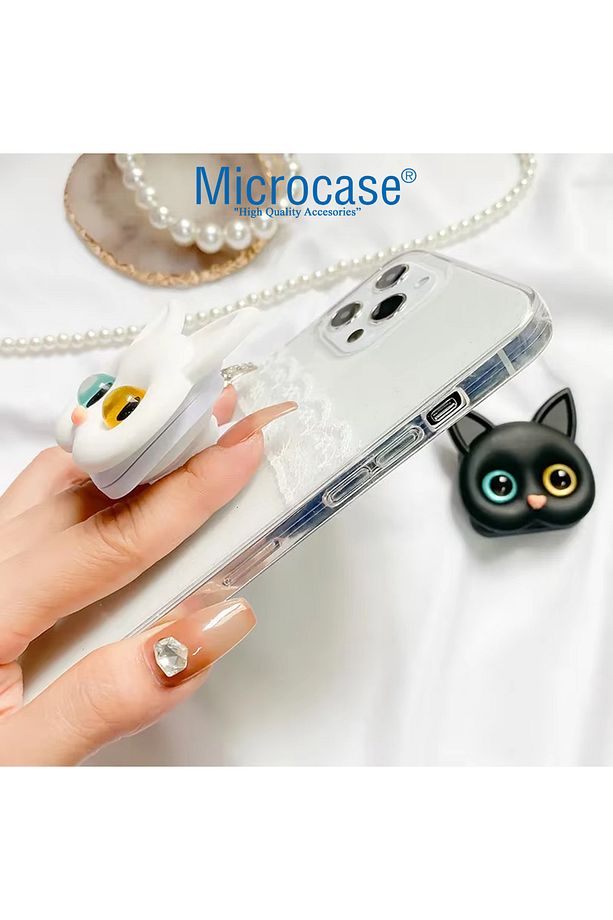 3D Kedi Tasarımlı 3M Yapıştırmalı Cep Telefonu Tutacağı Popsocket - AL5243 - 5
