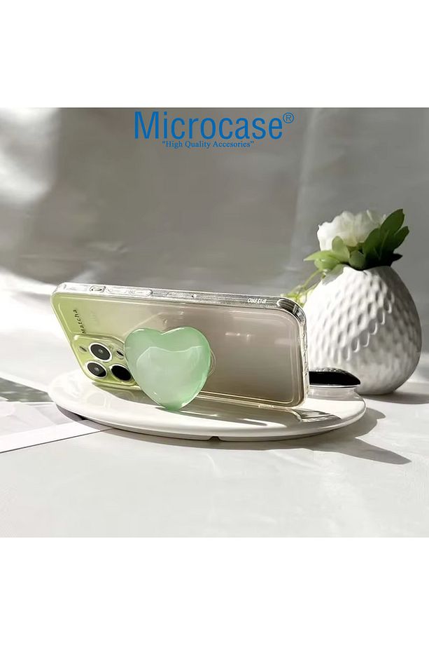 Kalp Tasarımlı 3M Yapıştırmalı El Parmak Tutucu Cep Telefonu Tutacağı Popsocket - AL5244 - 5
