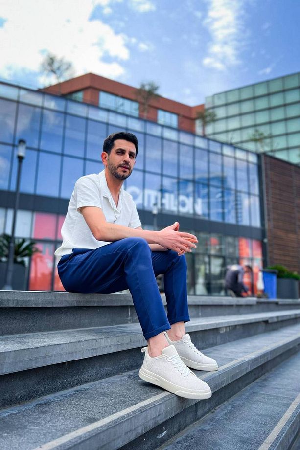 KB X204 Bej Keten Bej Yüksek Taban Günlük Erkek Spor Ayakkabı - 2