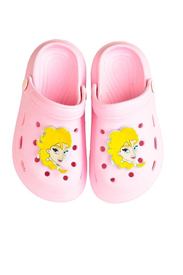 Frozen Elsa Girl's Pink Non-Slip Sole Slippers Sandals