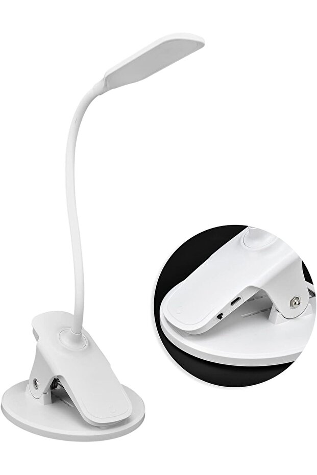 LED Rechargeable Desk Lamp with Clip