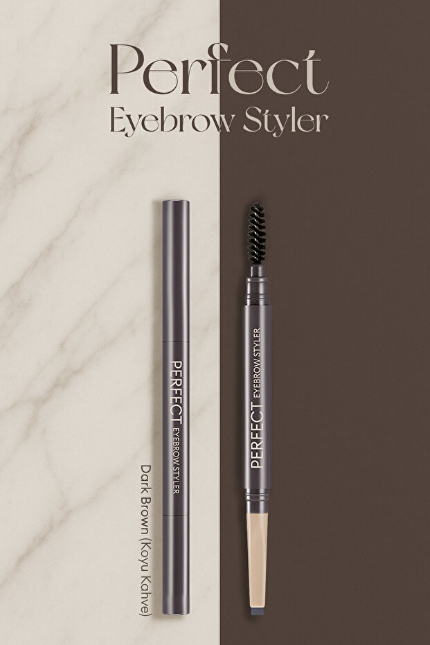 Uzun Süre Kalıcı, Asansörlü Kaş Kalemi Perfect Eyebrow Styler (DARK BROWN) - 6