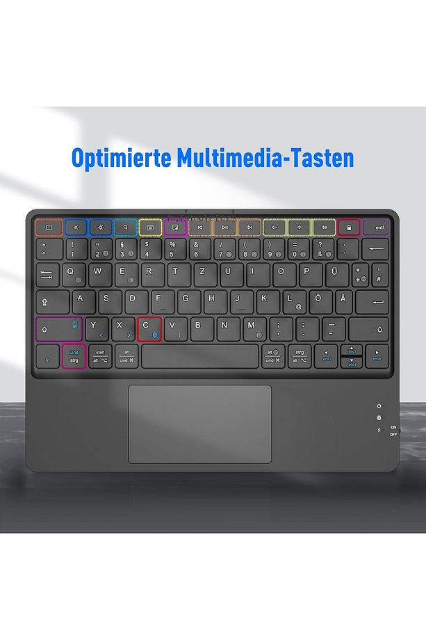 Tüm Cihazlara Uyumlu Kablosuz Bluetooth Touchpad li Q Klavye Tablet Telefon iPad Galaxy Honor Redmi - 7