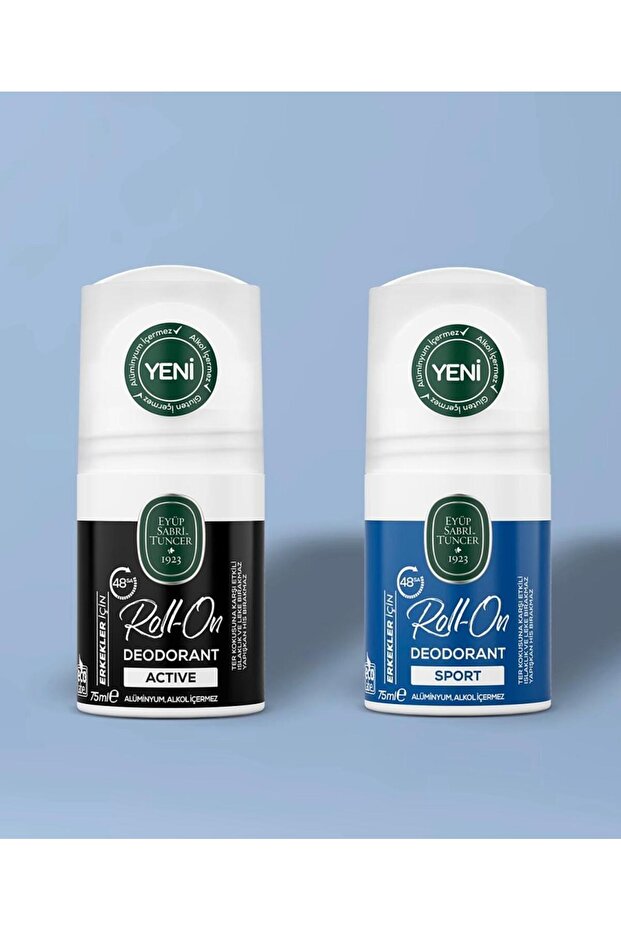EYÜP SABRİ TUNCER ERKEK ROLL ON DEODORANT ACTİVE VE SPORT 75 ml ALÜMİNYUM İÇERMEZ - 1