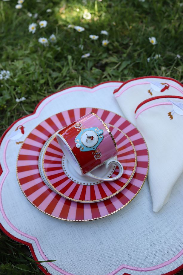 6'lı Pip Studio Love Birds Desenli Amerikan Servis - 8