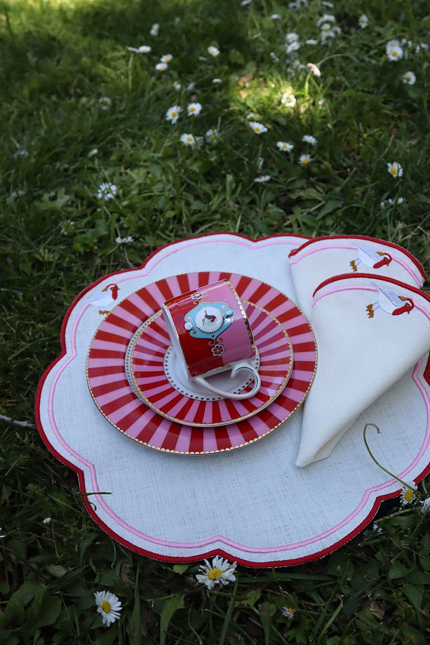 6'lı Pip Studio Love Birds Desenli Amerikan Servis - 7