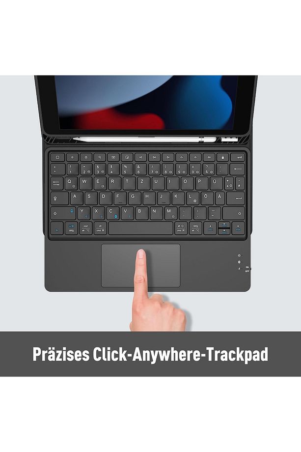 Tüm Cihazlara Uyumlu Kablosuz Bluetooth Touchpad li Q Klavye Tablet Telefon iPad Galaxy Honor Redmi - 5