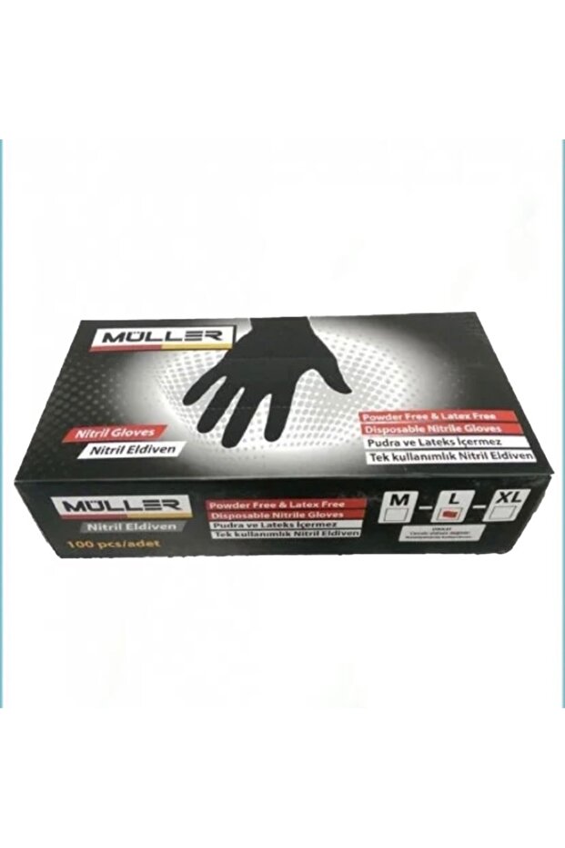 MÜLLER ELDİVEN SİYAH (100 adet) LARGE - 1