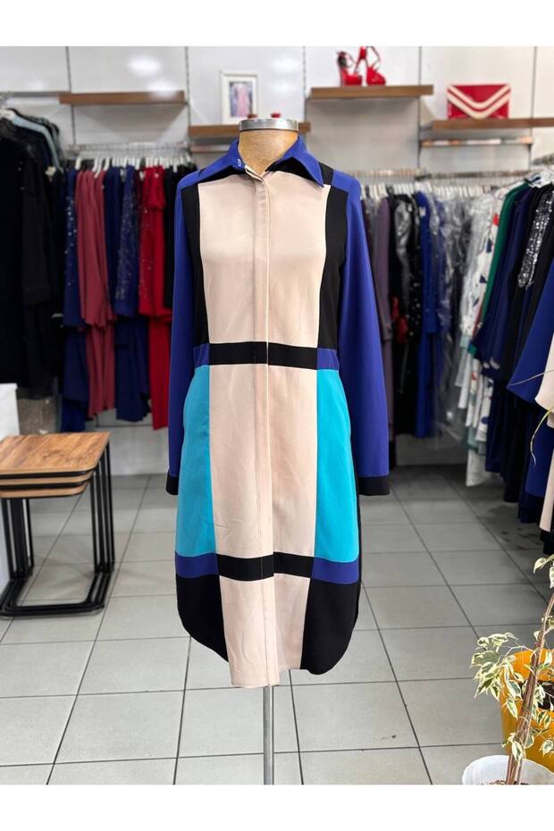 Renk Desenli Tunik - 5