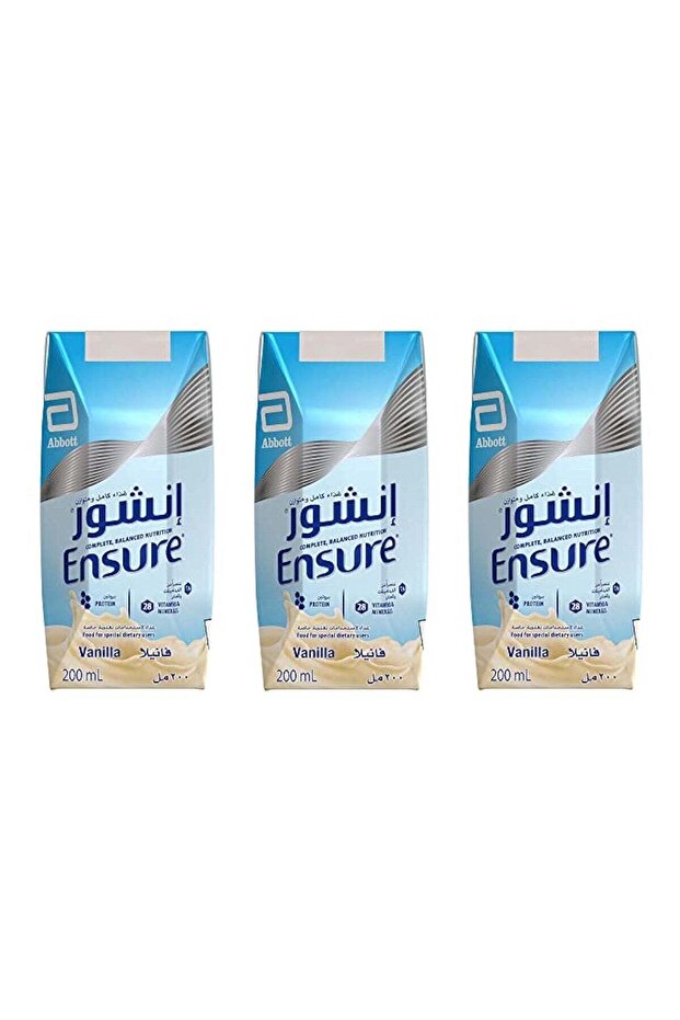 مكمل غذائي بنكهة الفانيليا - 3 عبوات، 200 مل