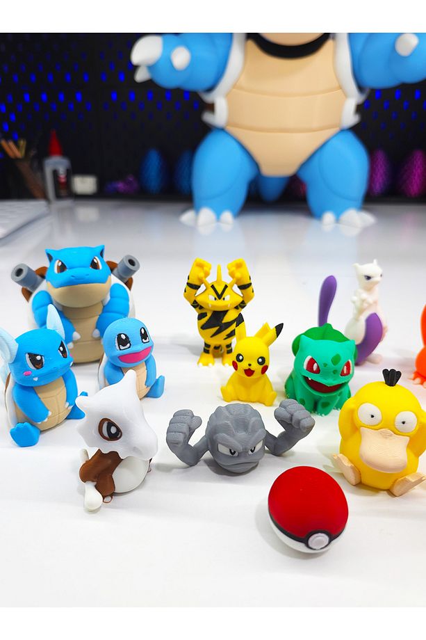 15 Adet Mega Pokemon Figür Seti Mewtwo, Blastoise, Charizard, Pikachu, Bulbasaur 5-8 Cm - 2