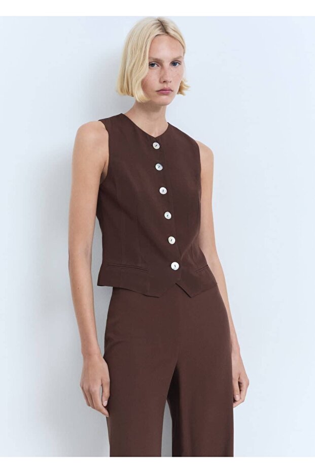 Düğmeli takım yelek - 1