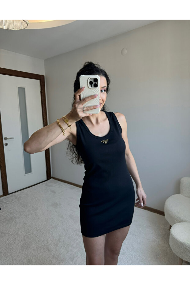 Prd فستان أسود أساسي - 2