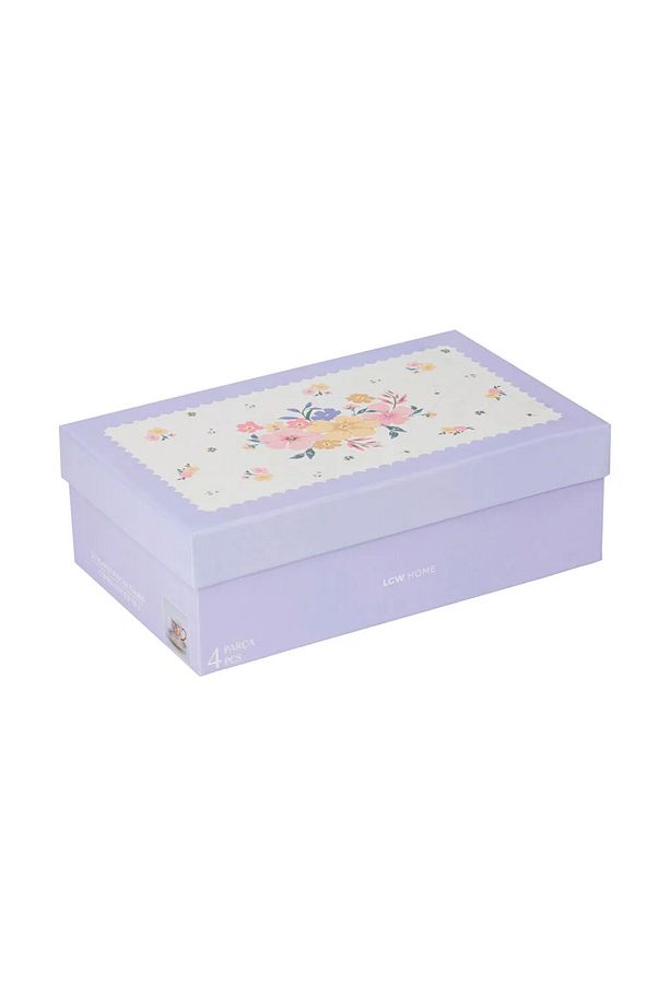 LCW HOME Karişik 2 Kişilik Baskılı Porselen Kahve Fincan Takımı 90 ml T T - 5