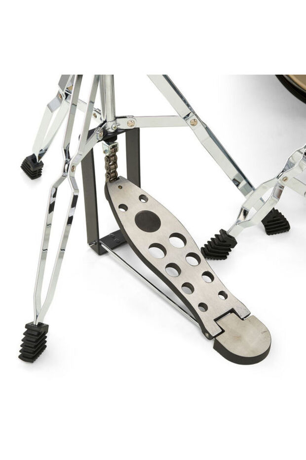 Complete Acoustic Drum Set for Beginners, Black - 5