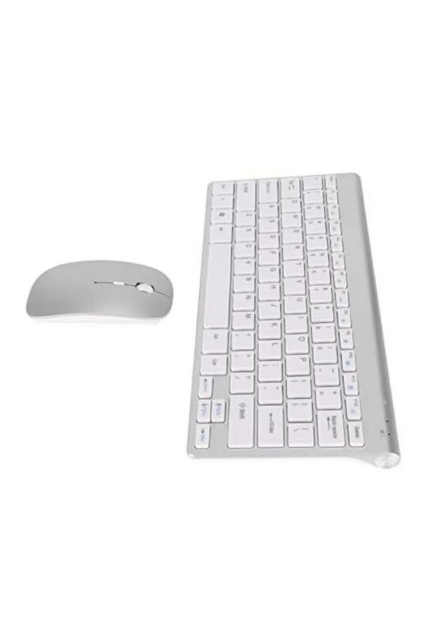 Kablosuz Klavye Mouse Seti Zarif Tasarım Kablosuz Usb Türkçe Q Destekli Tasarım Klavye Mause - 5