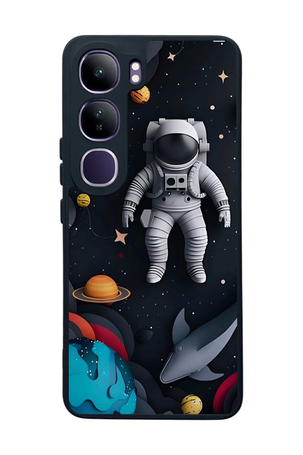 Vivo V40 Lite Compatible Matte Black Case – Soft Silicone, Protective, Shock Absorbing Cover