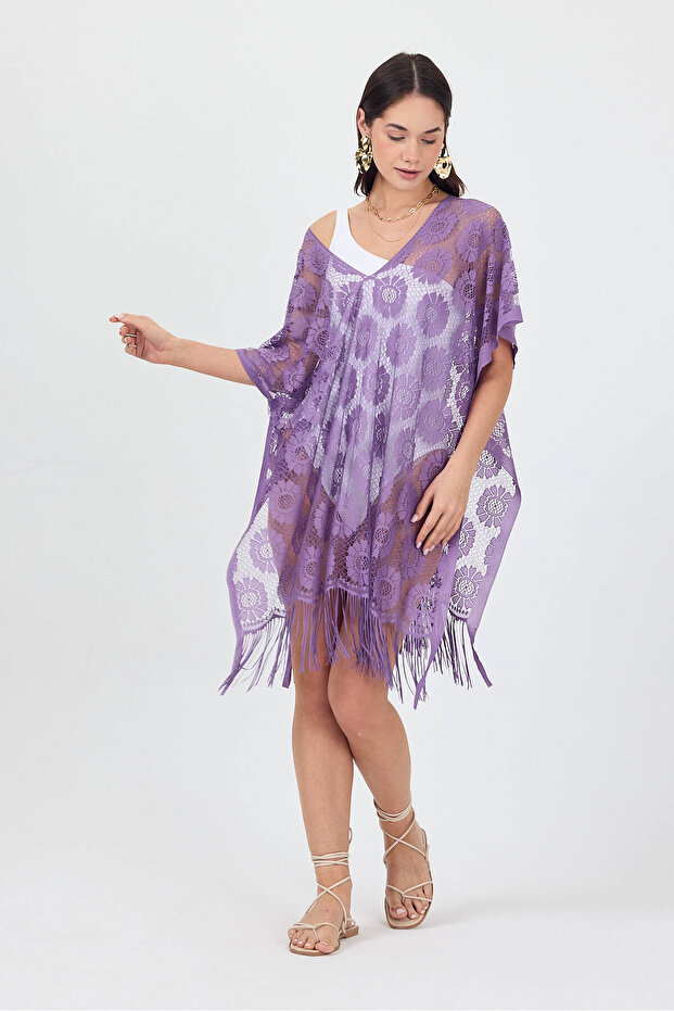 Bysen Montana Floral Patterned Loose Beach Dress Pareo