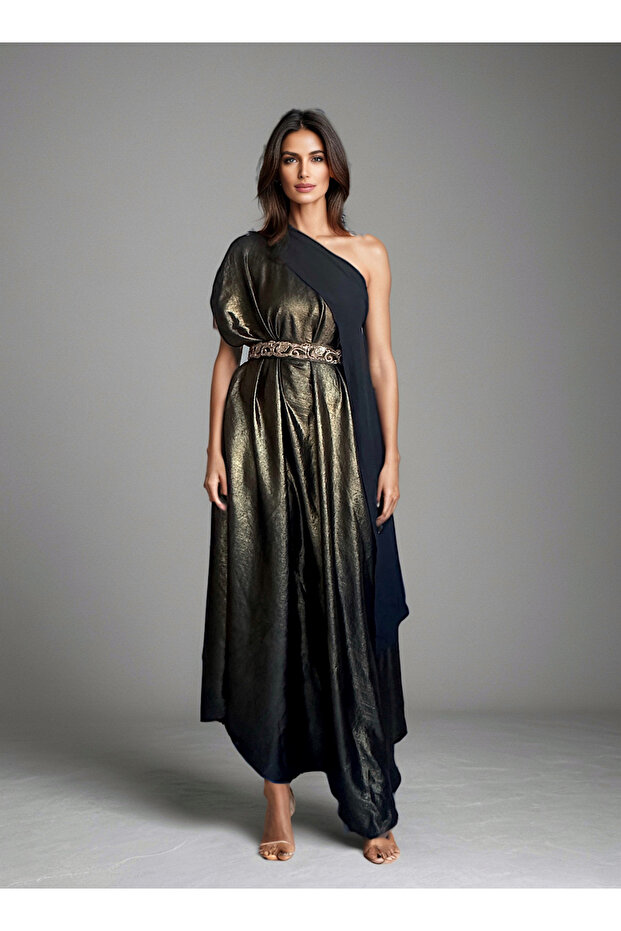 Black shimmer drape - 4