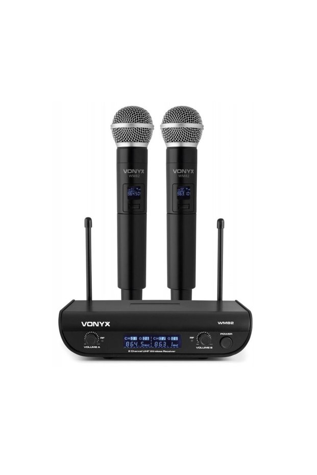Set microfoane wireless UHF Vonyx WM82