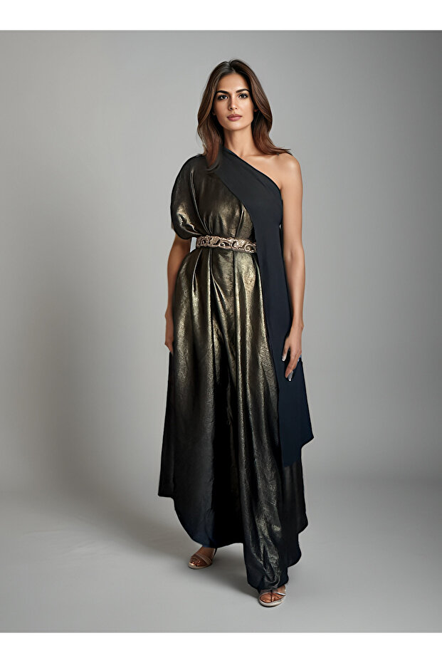 Black shimmer drape - 1