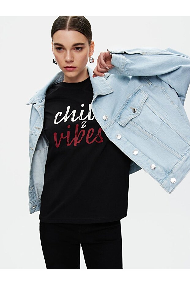 Regular Siyah T-shırt - 2