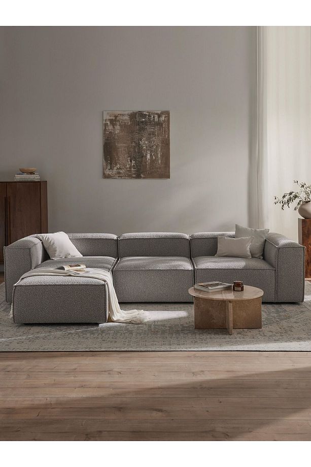 Erduran Mobilya Angelo 4 Modül Modüler Koltuk (3 Modül 1 Puf) Buklet Kumaş - 4