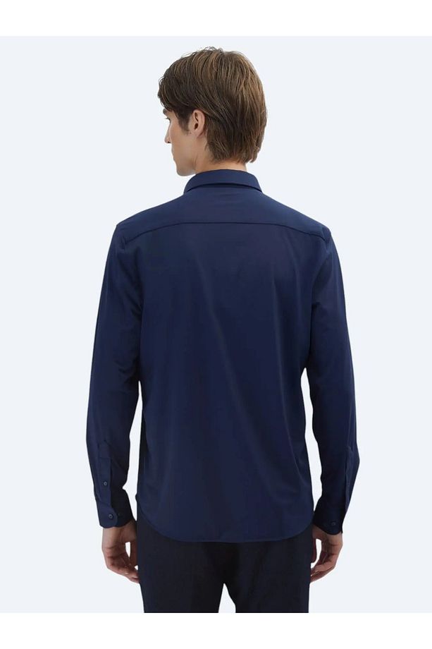 Lacivert Regular Fit Casual Gömlek - 6
