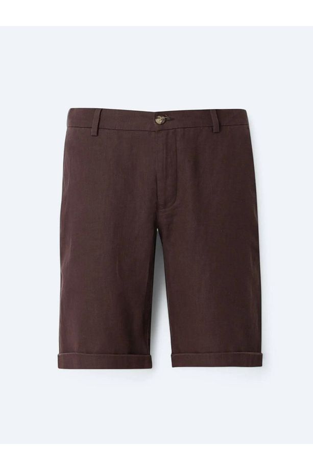 Mürdüm Dokuma Slim Fit Casual Bermuda - 6