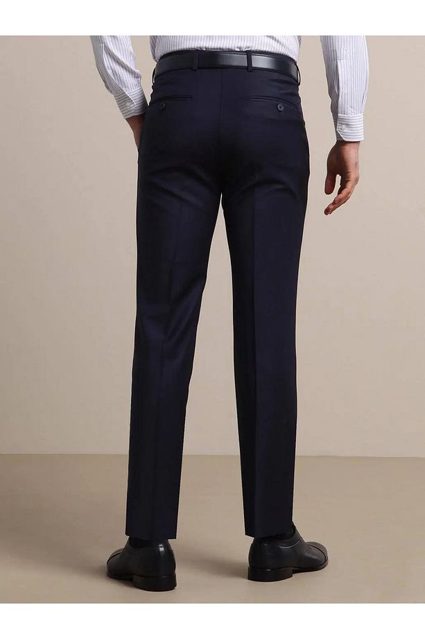Saks Düz Dokuma Fitted Fit Klasik Yün Karışımlı Pantolon - 4