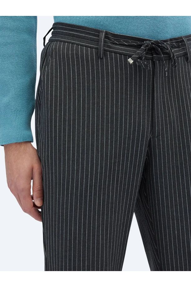 Antrasit Örme Jogging Fit Casual Pantolon - 3