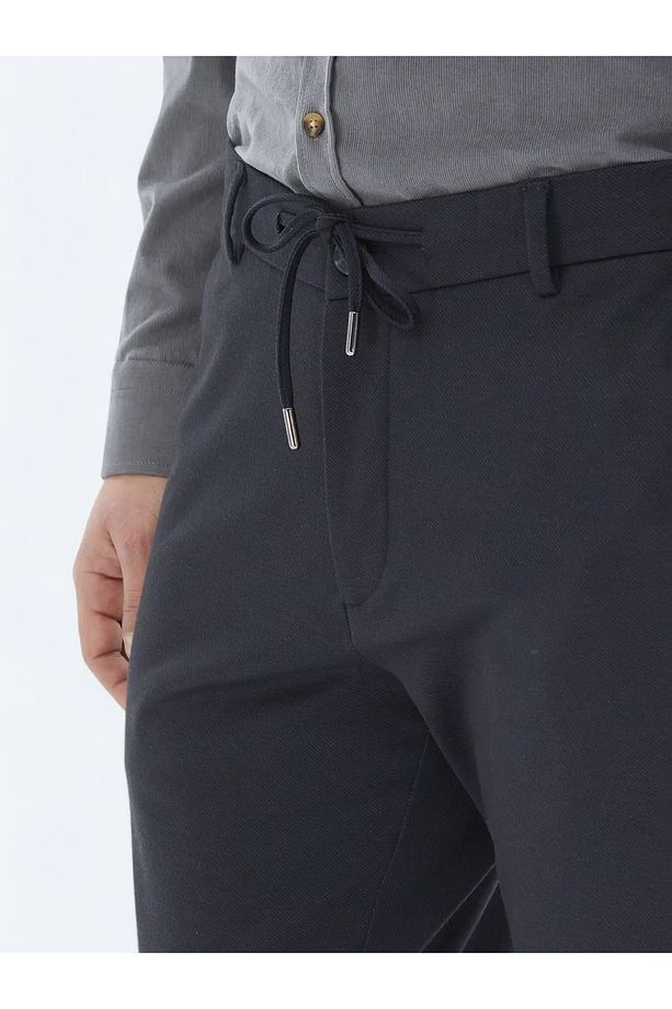 Lacivert Örme Jogging Fit Casual Pantolon - 3