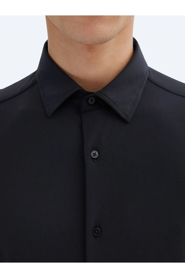 Siyah Regular Fit Casual Gömlek - 5